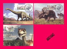 Tarjetas 3 Maxi-ardas TRANSNISTRIA 2026 Fauna Extinta Animales Prehistóricos Dinosaurios