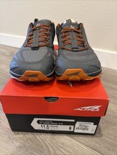 ALTRA Men's Lone Peak 4.5 Trail Running Shoes Gray/Orange US Sz 11.5