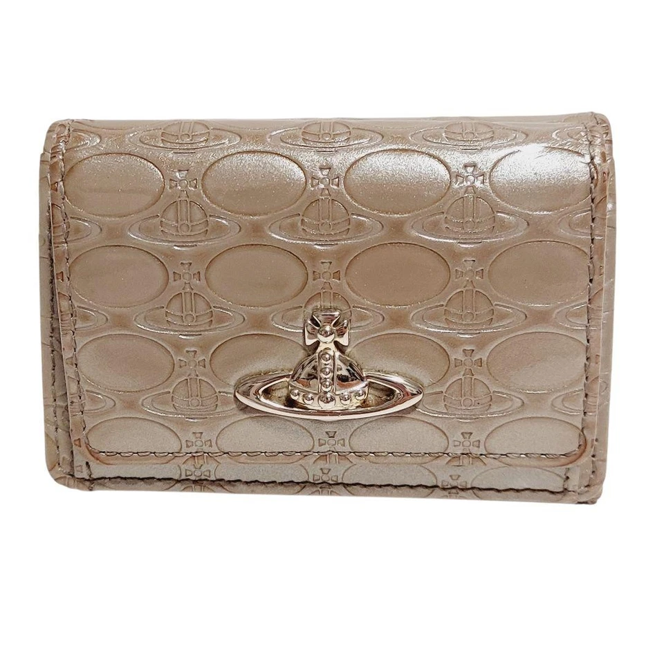 [Vivienne Westwood] Cartera Esmaltada Triple Orbe Beige Foto 3 de 4