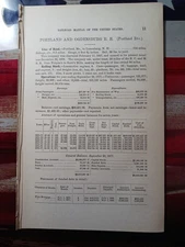 ~1878 Train Report PORTLAND & OGDENSBURG RAILROAD Lunenburg New Hampshire 