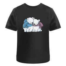 'Polar Bear Couple' Unisex T-Shirt -  100% Cotton (S-XXL) (TA023013)