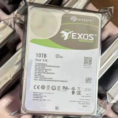 Seagate ST10000NM001G Exos X16 10TB 7.2K SATA 6Gbps 3.5" 256MB Cache Hard Drive - Image 1 of 4