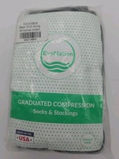 Graduated Compression Socks EVO-615BLM BLACK 15-20 mmHg Med Coolmax Comfort