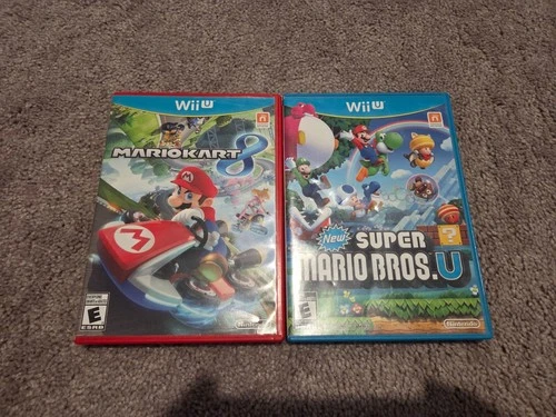 Wii U Games Bundle Mario Kart 8 and NEW Super Mario Bros U Lot Of 2