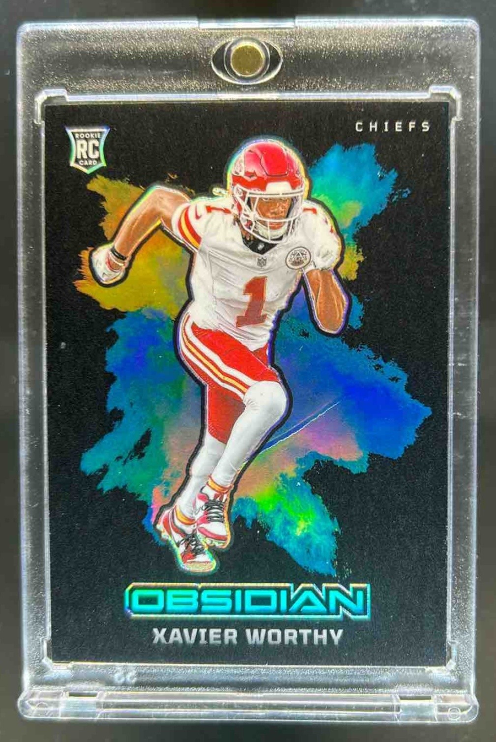 2024 Obsidian Xavier Worthy Black Color Blast RC SSP Rookie #11 Chiefs