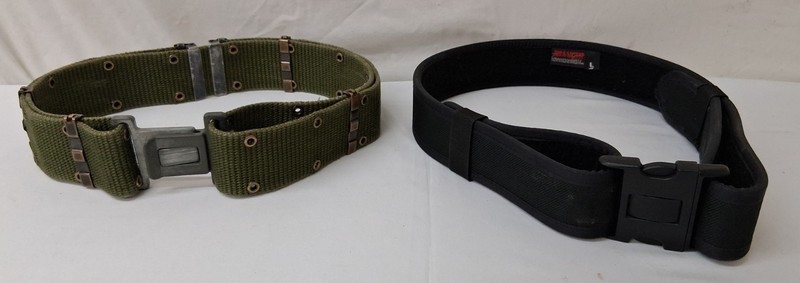 Lot of 2 Nylon Duty and Military Style Equipment Belts