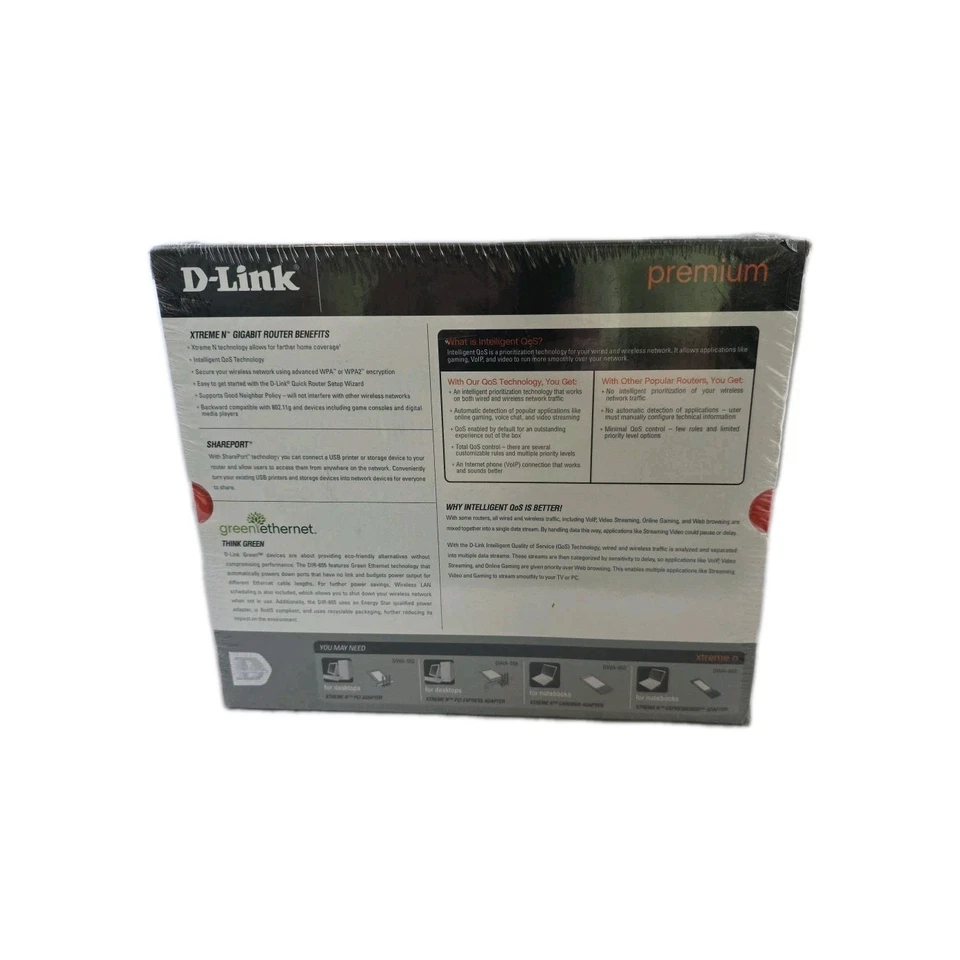 D-Link N300 DIR-655 Xtreme N Gigabit Wireless Router White 4 GB - Brand New - Image 2 of 4