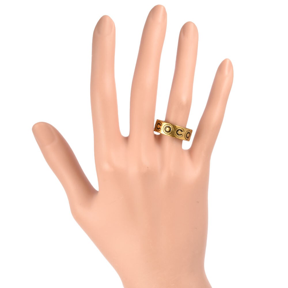 CHANEL COCO Pattern Ring Approximately Size 12 01… - image 5