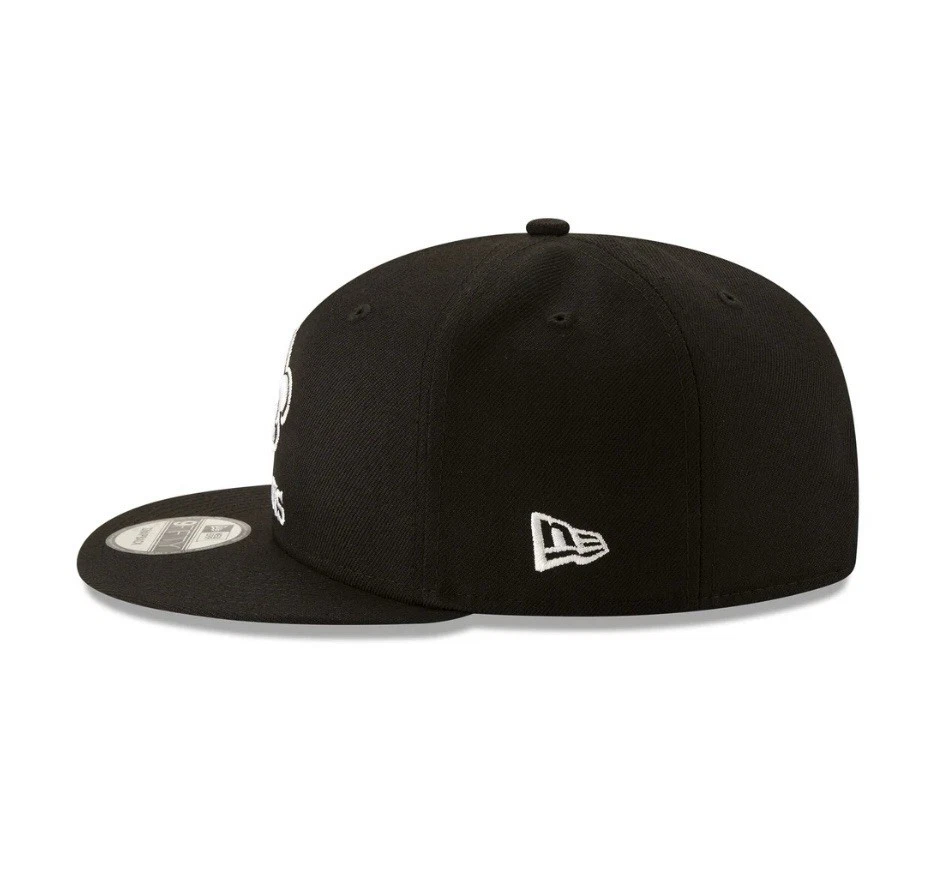 Gorra New Era New Orleans Saints básica blanca y negra 9FIFTY Snapback Foto 4 de 4