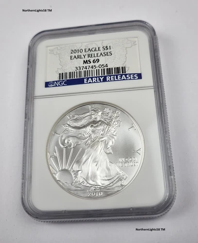 American Silver Eagle Liberty Dollar 1oz Coin - Year 2010 - NGC MS69