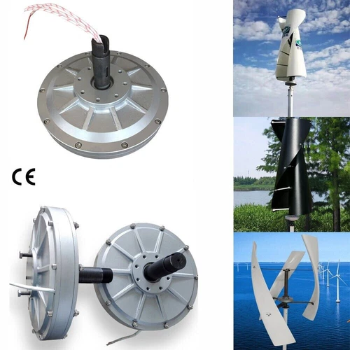 2000W Coreless Outer Rotor Permanent Magnet Generator 24V-220V DIY Wind Turbine - Picture 8 of 23