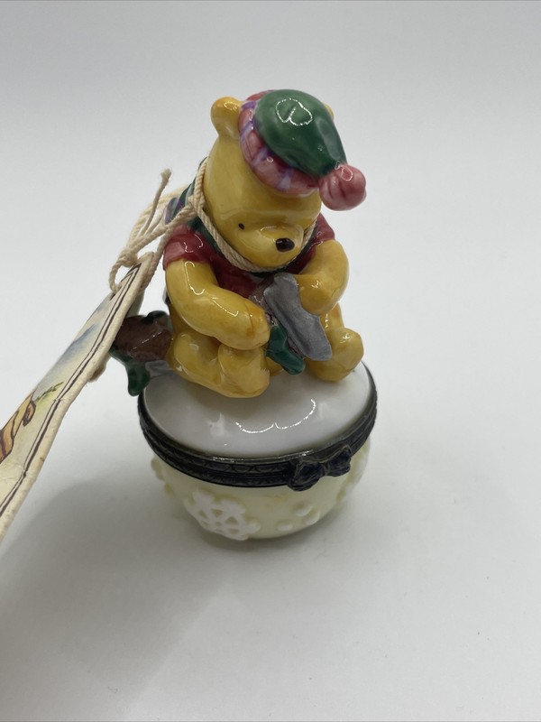 Winnie the Pooh Christmas Skates Trinket Box Disney A Wintery Sort of Day