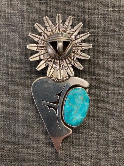 Fabulous Vintage Native American Navajo Nel Morton Important Turquoise Sterling Silver Ring Fabulous Vintage Native American Navajo Nel Morton Important Turquoise Sterling Silver Ring