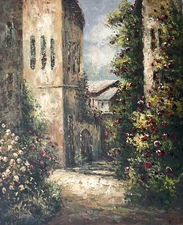 Garden, Original Oil Painting by R. Cook, 51 X 61cm