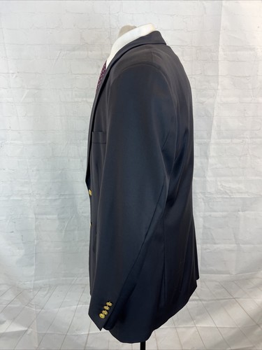 LORO PIANA SUPER 120 Brooks Brothers Men's Black Solid Wool Blazer 44R $3,195 - Picture 4 of 16