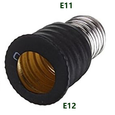 E11 To US E12 Candelabra Base Socket LED Light Bulb Lamp Adapter Converter Hold