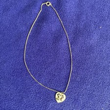 Vintage Disney Mickey  Minnie Heart Love Kids Necklace - 14.5  Inch Chain