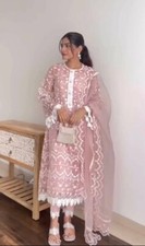 Bollywood Style Soft Net Salwar Kameez And Dusty Rose Dupatta For Party Wear
