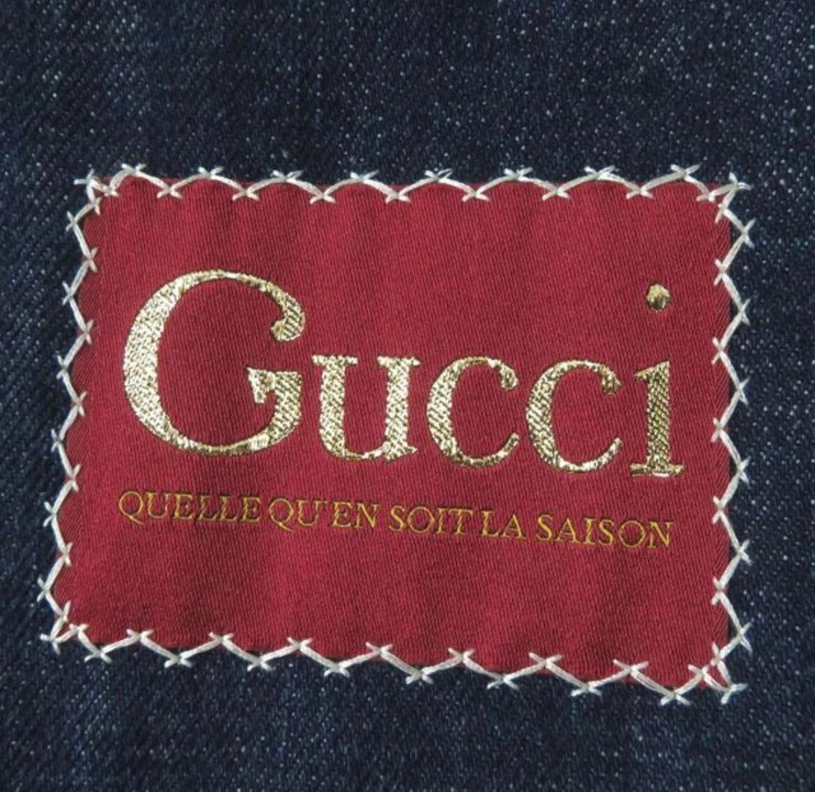 GUCCI GG Giacca Denim Modello 652658 Donna Indaco Biologico Lavato con Cintura 36