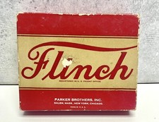 1938 Flinch Card Game With Instruction Sheet Red Box