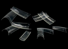 500 x Natural/Clear False Half Nail Tips Acrylic UV Gel French Art Manicure