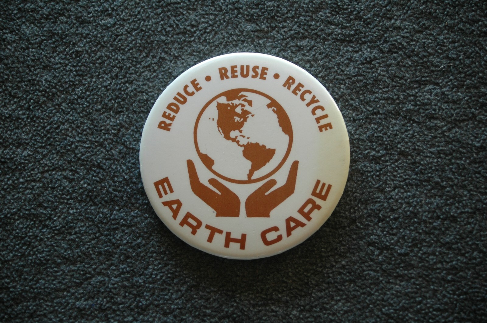 EARTH CARE Hands Globe Reduce Reuse Recycle Pinback Button Badge 3 ...