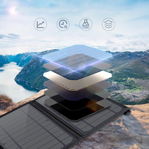 20W Faltbar Solarpanel Solarmodul PowerBank Handy USB Ladegerät Camping Wandern - Bild 7 von 15