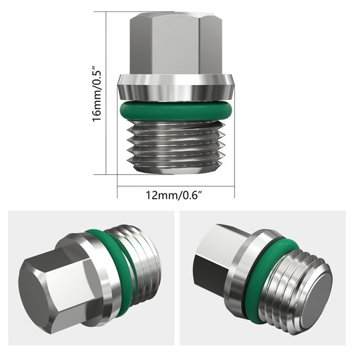 Magnetic Front Differential Oil Drain Plug with O-Ring For Can-Am Maverick X3 - Foto 8 di 12