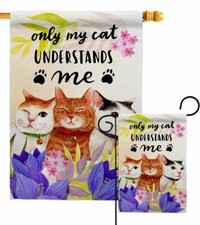 My Cat Understand Garden Flag Cat Animals Decorative Gift Yard House Banner