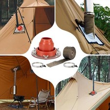 Tent Stove Jack Stove Jacket Hole Camping for Travel Stove Bell Tent Yurt