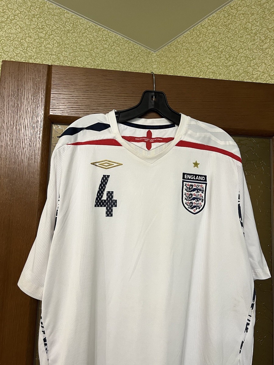 【UMBRO】ゲームシャツ　イングランド代表　2007 2007/09 England National Team #4 Gerrard Umbro Soccer