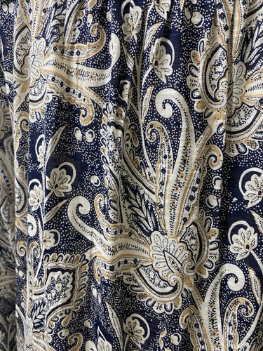 Lucky Brand Womens Blouse Size Medium Blue Tan Paisley Button Up - Picture 5 of 9