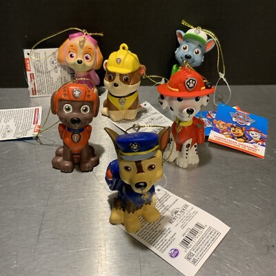 Paw Patrol 2020 christmas ornaments Set Of 6 With Tags Kurt S. Adler