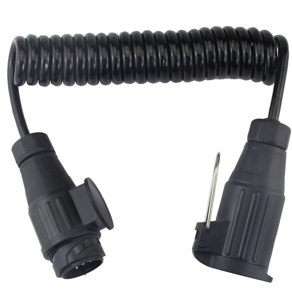 ETUKER Anhänger Verlängerungskabel 13-polig - 2m Spiralkabel Für Wohnwagen & Anhänger