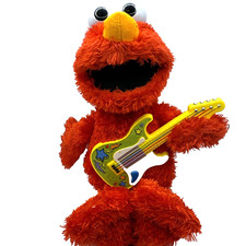 Sesame Street Rock Rhyme Talking Singing ELMO 14" Plush Toy with Guitar