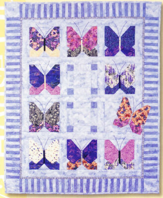 BUTTERFLY Quilt Pattern~Size 53'' x 65'' Java House Quilts #108 Butterfly's Break