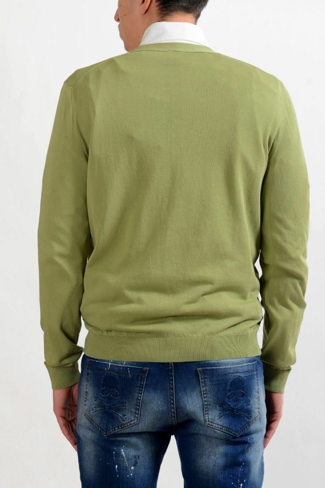 Cardigan Homme Malo Multicolore Léger - Taille M XL, 100% Coton, Neuf Avec étiquettes, Fabriqué En Italie