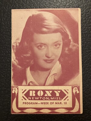 1947 ROXY THEATRE Newton Miss. MOVIE HERALD! Bette Davis DECEPTION! Claude Rains