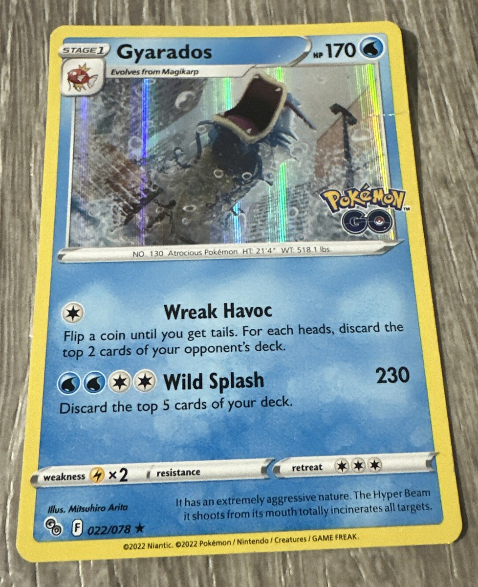 Pokémon TCG -2022 Pokemon Go- Gyarados Card 022/078 Rare Pokémon TCG -2022 Pokemon Go- Gyarados Card 022/078 Rare