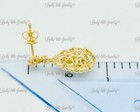 14k Yellow gold Natural Diamond dangling earring Stylish 0.98 ct Pear — photo 5