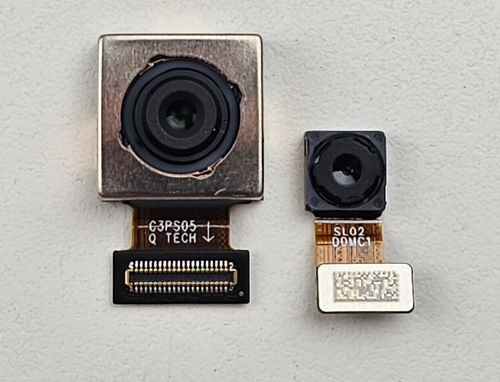 Juego de 2 piezas de cámara principal trasera orientada hacia atrás OEM para Motorola moto g54 5G XT2343