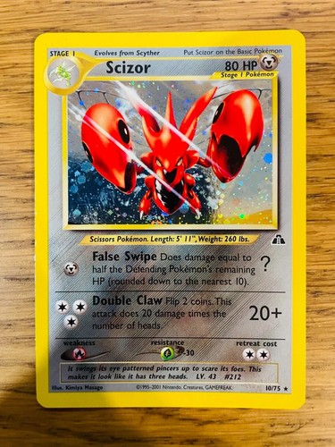 NEAR MINT! Scizor (10/75) Holo Neo Discovery Pokemon Card! FAST & FREE P&P! - Picture 1 of 3