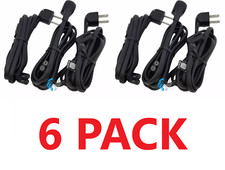 6 PACK Samsung 5 Feet Power Cord 90  Right Angle 2 Prong Fit Many Device  LN  