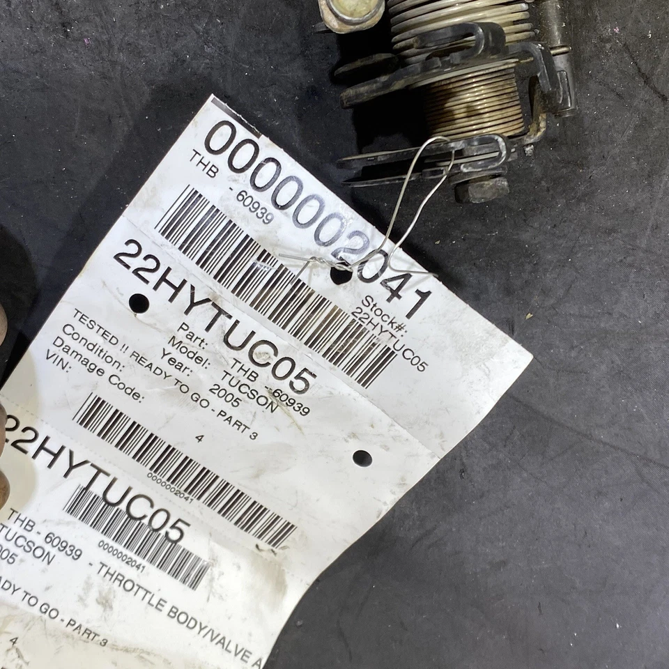 2005 - 2010 HYUNDAI TUCSON THROTTLE 身体 2.7L 二手 原始设备制造商 — 第 2/4 张图片