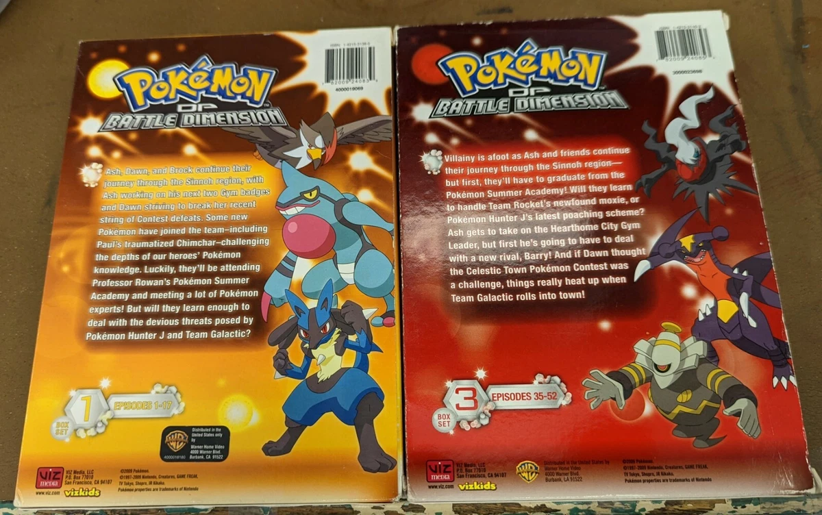 Pokemon DP Battle Dimension Box Set 1 & 3 DVD   eBay