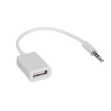 Audio AUX Jack 3.5mm Male to USB 2.0 Female Converter OTG Cable A1L6