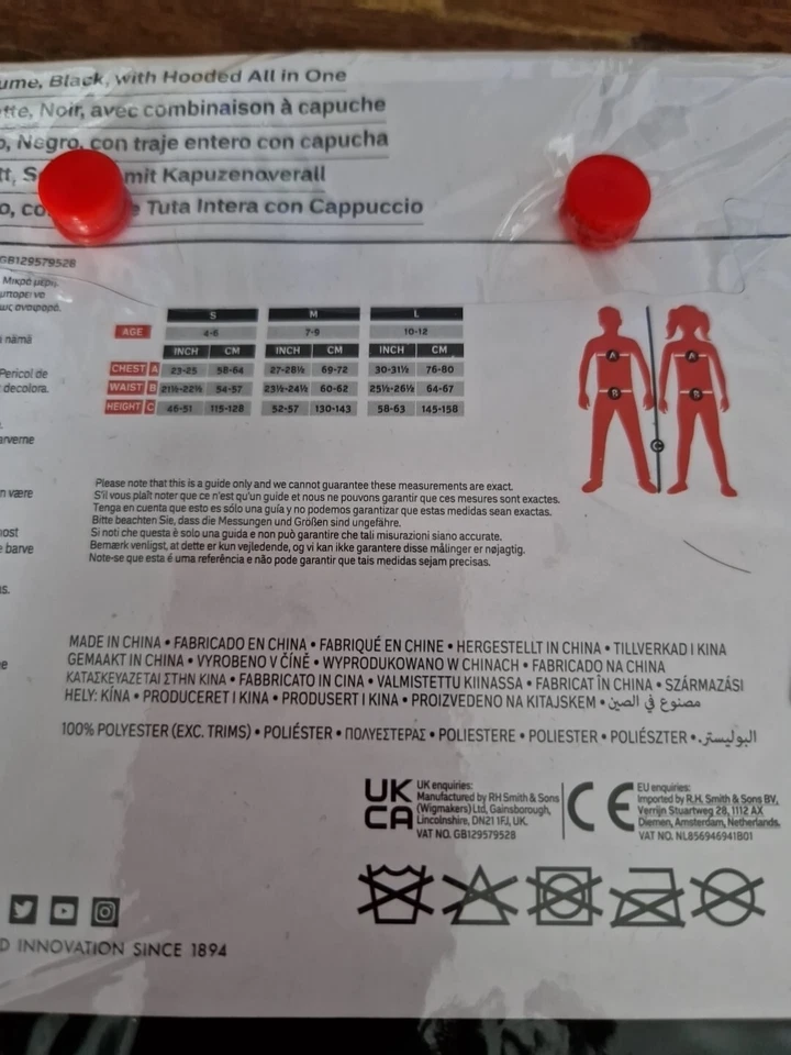 Smiffys Skeleton Fancy Dress Size Large Kids Age 10-12 - Image 4 of 4