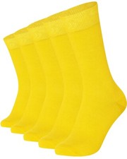 Mysocks 5 Pairs Plain Socks Combed Cotton Seamless Toe