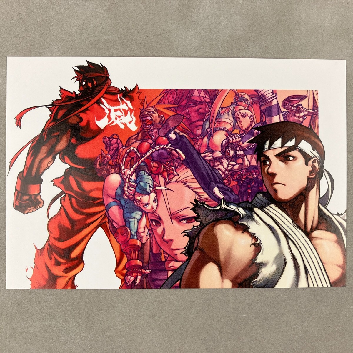 Vintage Capcom Street Fighter 2 Ryu Splash Art Retro Postcard