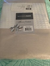 Madison Park Spa Waffle Weave Striped Taupe White Shower Curtain 72" x 72" New